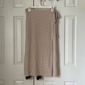 Urban Romantics- Juniors Wrap Skirt: Nude